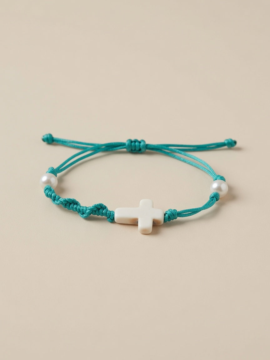 Pulsera Cruz Blanca