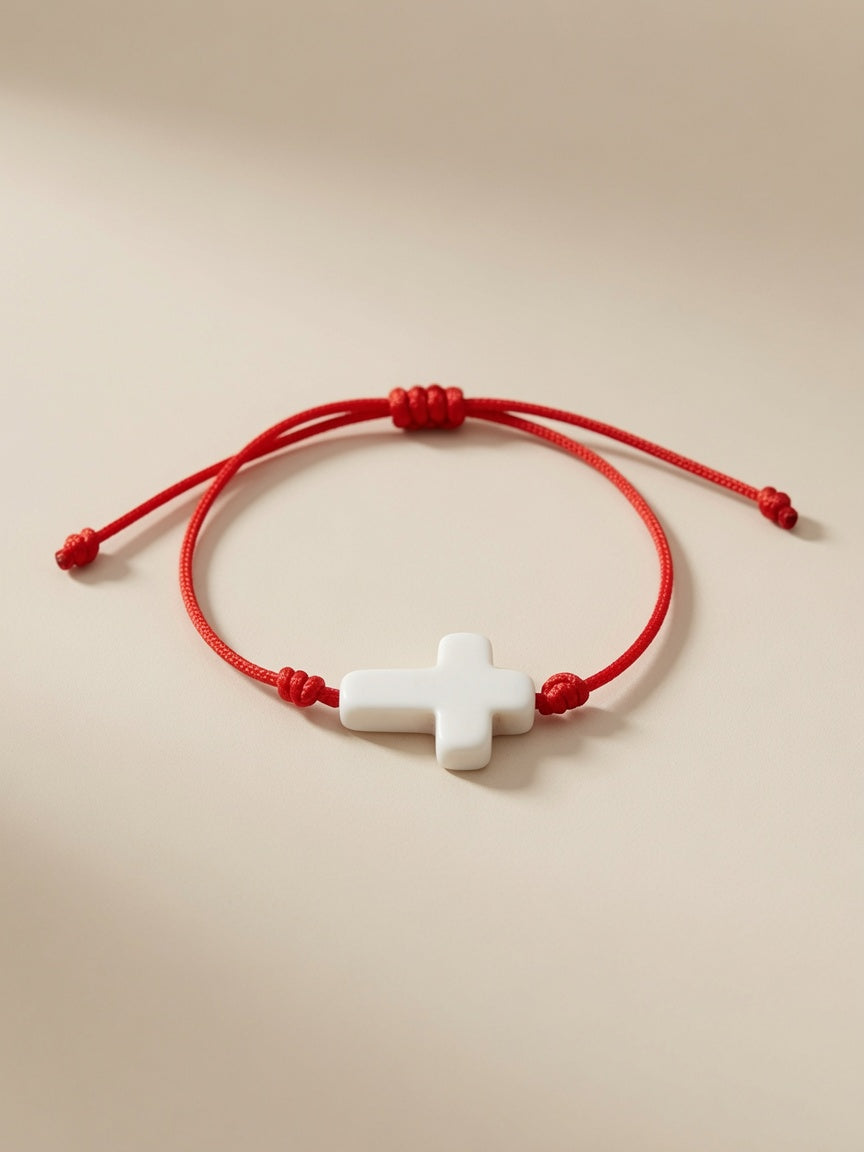 Pulsera Cruz Blanca